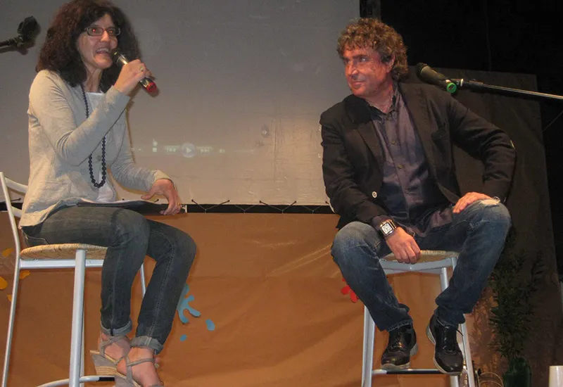 Stefano D'Orazio dei Pooh alla festa di Sant'Eurosia di Castelvecchio nel 2012